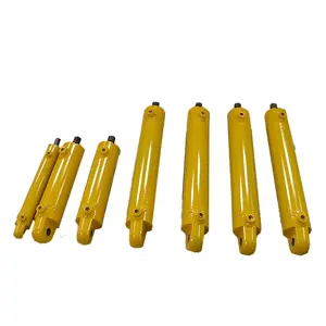 Cilindros hidráulicos de acero para excavadora, serie HSG, color amarillo, 1650mm, estándar