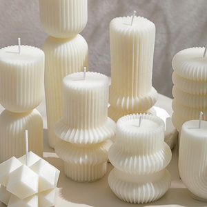 Nến các nhà sản xuất bán buôn đám mây vegandecorative bong bóng nến vuông hình dạng Cube thơm sáp đậu nành hình nến - Product Image 5