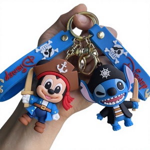 Portachiavi in PVC ecologico e resistente con personaggi <span class=keywords><strong>Disney</strong></span> (<span class=keywords><strong>Mickey</strong></span>, Minnie, Paperino, Paperina) - Ciondolo per auto, regalo di compleanno per coppie, leggero - Product Image 1