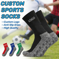 Chaussettes de sport antidérapantes pour hommes, production personnalisée professionnelle, design de chaussettes de football avec logo et motif entièrement personnalisables