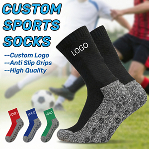 Chaussettes de sport antidérapantes pour hommes, production personnalisée professionnelle, design de chaussettes de football avec logo et motif entièrement personnalisables - Product Image 1