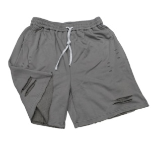 Shorts de bain vintage personnalisés pour hommes, taille mi-haute, respirants, couleur unie, 100 % coton 220g, avec cordon de serrage - Product Image 3