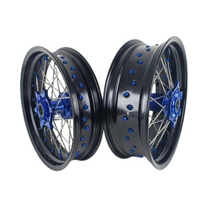 Jantes Supermotard 16 17 pouces pour YZ125 YZ250 YZ250F YZ450F, en aluminium CNC durable et anodisé, pour Yamaha 2024, ensemble de jantes de course Motard - Product Image 2