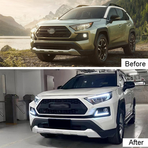 Rejilla Delantera Negra ABS para Toyota <span class=keywords><strong>RAV4</strong></span> <span class=keywords><strong>Adventure</strong></span> <span class=keywords><strong>2019</strong></span> 2020 2021 2022, Rejilla de Radiador, Protector de Parachoques, Cubierta de Malla - Product Image 3