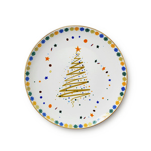 Juego de Platos Navideños de Cerámica, Estilo Navideño, Fabricación China, Platos y Vajilla Navideños para Uso Doméstico y en Restaurantes - Product Image 3