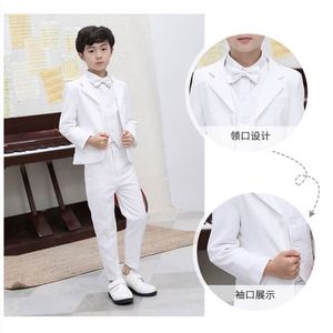 Ensemble de vêtements de cérémonie <span class=keywords><strong>blanc</strong></span> pour garçons : Blazer, gilet et <span class=keywords><strong>costume</strong></span> pour baptême, mariage, spectacle, bal de promo, photographie, adolescents et enfants - Product Image 5