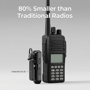 KENEARD KE-05 Mini Walkie Talkie Analógico UHF 400-480MHz 16 Canales 0.5W Radio Bidireccional Portátil con Clip <span class=keywords><strong>de</strong></span> Oreja para <span class=keywords><strong>Hotel</strong></span> y Restaurante - Product Image 4