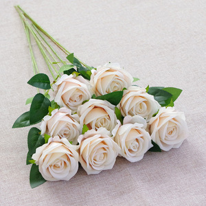 Single Pearl Velvet <b>Rose</b> for Valentine's Day, Artificial Flower for Wall Decor, Floral Arrangement & Home Decoration - Product Image 6