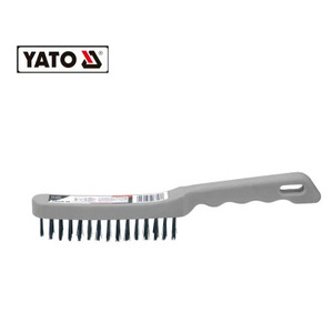 Cepillo de alambre de acero Yato con mango de plástico, 3, 4, 5, 6 filas, herramienta de limpieza doméstica YT-6353 - Product Image 1