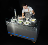Machine à glace artisanale Galaxy Pro V6 Six Pots MILES Tout-en-un Bar avant Vente chaude Machine à glace dure Machine à glace artisanale commerciale Gelato