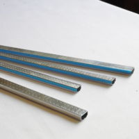 Entretoise creuse en aluminium 18A 17,5 mm avec bande d'étanchéité en butyl pour portes en verre trempé double