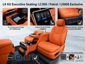 Kit de mise à niveau des sièges de voiture en cuir PU pour Toyota LC300/LC200 Nissan Patrol LX600 2024-2026, incluant inclinaison électrique, réfrigérateur et cabine VIP - Product Image 2