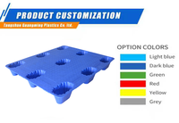 Palette en plastique empilable en PEHD super durable, moulage par soufflage, palette euro 4 voies, durée de vie trois fois plus longue, renforcement en usine