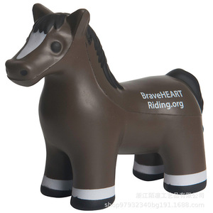 Pu Foamed Horse Cartoon Animal High <b>Rebound</b> Desk Ornament Gift Toy For Kids 2 4 Years Unisex - Product Image 3