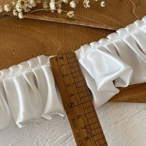 Cinta de Satén Plisada de Color Sólido Romántico de 5 cm, Personalizable, para Adorno de Vestidos de Noche y Dobladillos de Faldas, 1 Metro/unidad - Product Image 6