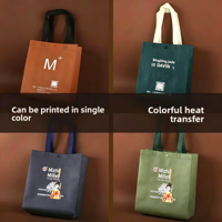 Bolsas de tela no tejida multicolor al por mayor con letras, casuales, con cierre a presión, biodegradables, con logo personalizado, para regalo, para venta minorista de ropa