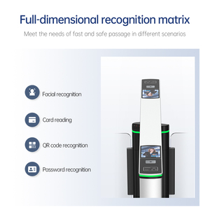 Torniquete de Alta Seguridad Inteligente e Impermeable de Aleación de Aluminio para Entrada, con Reconocimiento Facial, Código QR y Lectura de Tarjetas - Product Image 2