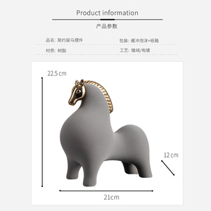 Figura de Caballo Minimalista Moderna, Decoración de Resina para el Hogar, Adorno Artesanal para Escritorio - Product Image 3