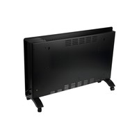 Calentador Eléctrico de Panel de Vidrio con Control Táctil, Pantalla LED, Temporizador de 24H, Bloqueo para Niños, Control por Aplicación Inteligente, Calentador de Espacio con Ruedas