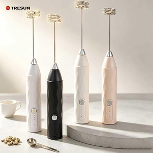 <b>Portable</b> Rechargeable Electric Milk Frother 3 Speed Handheld Foam <b>Maker</b> with Stainless Steel Whisk for <b>Coffee</b> - Product Image 1
