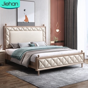 Meubles de chambre à coucher <span class=keywords><strong>en</strong></span> <span class=keywords><strong>bois</strong></span> de chêne massif, nouveau design, style américain, cadre de reine antique, design <span class=keywords><strong>moderne</strong></span>, avec rangement, <span class=keywords><strong>2020</strong></span> - Product Image 1