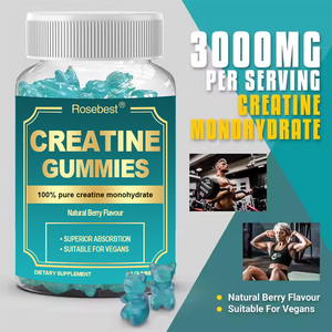 रोसबेस्ट कस्टम लोगो फ्लेवर्ड क्रिएटिन मोनोहाइड्रेट गुम्ज़ पूरक व्यायाम के लिए प्री वर्कआउट क्रिएटिन 3000mg gummies - Product Image 2