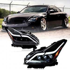 Assemblage de phares LED automatiques SINDAR pour <span class=keywords><strong>Infiniti</strong></span> <span class=keywords><strong>G37</strong></span> coupé 2008-2013 Q60 coupé 2014-2015 uniquement pour les modèles cabriolet et coupé - Product Image 1