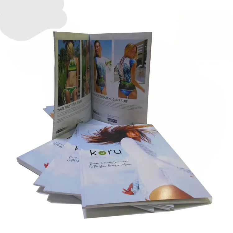 Kundenspezifischer günstiger Buchkatalog Softcover-Badeanzug-Katalogdruckservice