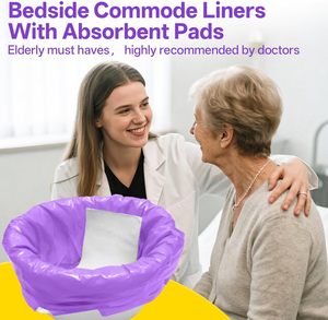 20枚入り コモードバッグ 強力吸収パッド 香り付き 漏れ防止 無臭 トイレライナー ベッドサイドトイレ 椅子 バケツ用 - Product Image 2