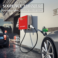 Cargador Rápido de CC de Alta Eficiencia Sixpence Blanco ODM OEM CCS1 CCS2 20Kw 30Kw 40Kw con Estadísticas de Datos OCPP e Impermeabilidad IP54 para
