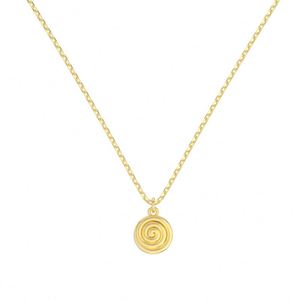 สร้อยคอจี้รูปอมยิ้มเล็กๆ ดีไซน์สวยหรูจาก Dylam Charm Fine Jewelry ชุบทอง 14K ผิวขัดเงา เงินแท้ S925 สำหรับเด็กผู้หญิง ผู้หญิง และสุภาพสตรี - Product Image 1