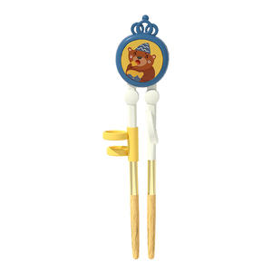 Palillos de aprendizaje para niños Y Crown, con diseño de oso de dibujos animados, puntas reemplazables para niños de 1 a 2 años - Product Image 1