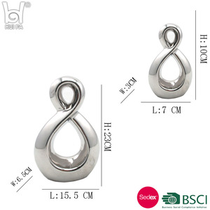 Encantadora escultura <span class=keywords><strong>de</strong></span> cerámica chapada en plata, nuevo objeto <span class=keywords><strong>de</strong></span> decoración del hogar para exhibición <span class=keywords><strong>de</strong></span> <span class=keywords><strong>mesa</strong></span> - Product Image 5