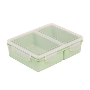 Boîte à lunch à couvercle en plastique multi-usages-2 compartiments Matériaux portables et sûrs pour pizza, salade, <span class=keywords><strong>bento</strong></span> et sandwich - Product Image 5