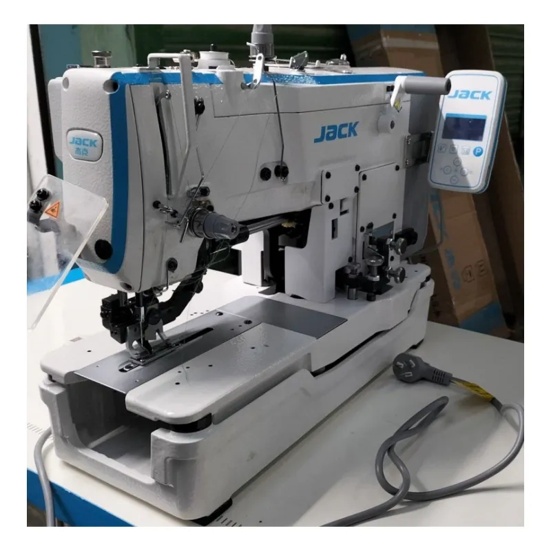 Jack 781G Máquina de costura de botões retos para roupas de banho e roupas elásticas com nervuras