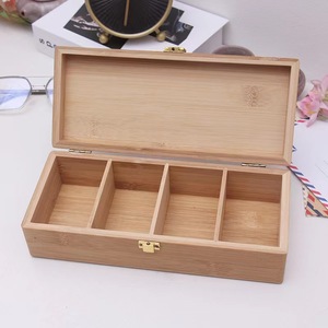 Exquisite Luxury Handmade Custom Wood Box for Tea Bags & Tins Bamboo Varnishing Engraving Laser Printing Custom Logo Candle Use