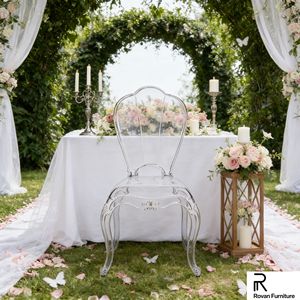 เก้าอี้เรซิ่นใส ดีไซน์ใหม่ล่าสุด สไตล์เจ้าหญิง สำหรับงานแต่งงาน ห้องรับประทานอาหาร และงานเลี้ยง - Product Image 3