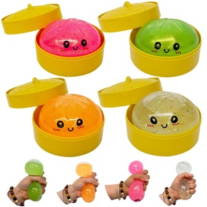Balle anti-stress scintillante colorée en forme de boulette, jouet sensoriel souple à presser pour la décompression et le soulagement de l'anxiété - Product Image 1