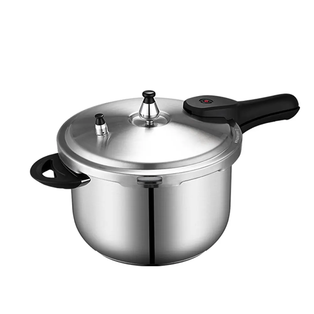 Autocuiseur 304 en acier inoxydable 22cm 5.5L Vente à chaud Cuisinière à gaz et à induction à économie d'énergie Pot poli Écologique