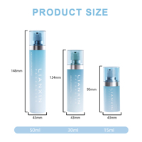 Flacon pompe sans air pour cosmétiques OEM, 15-50 ml, cylindre en PP, écologique, anti-fuite, pour sérum, shampoing, crème, lotion, emballage pour soins de la peau