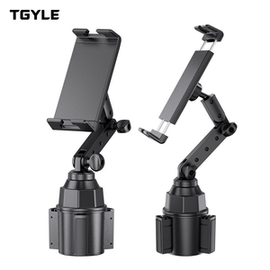 <span class=keywords><strong>Support</strong></span> de <span class=keywords><strong>tablette</strong></span> et porte-gobelet de voiture 2-en-1 portable en ABS, réglable en hauteur, extensible, rotation à 360°, stable pour iPad et téléphone – Vente directe usine - Product Image 1