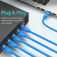 Câble LAN Cat 6 haute vitesse Jasoz gris bleu, gaine en PVC, cordon de raccordement UTP RJ45, câble Ethernet pour internet et réseau informatique