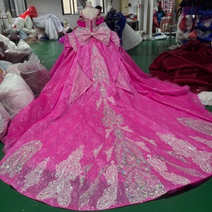 Vestido de Quinceañera Mc008, Color Fucsia, Largo hasta el Suelo, para Fiesta de 16 Años, Vestido de Gala para Eventos - Product Image 5