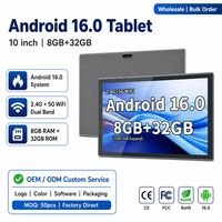Tablet Android Inteligente de 10.1 Pulgadas con Pantalla IPS 1280*800, Tablet Empresarial Android, Venta Caliente 2026