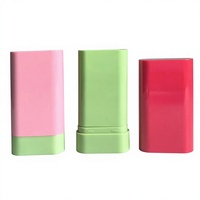 En stock, Tube cosmétique solide ovale et plat de 20g à remplissage par le bas pour crème solaire, correcteur, blush et déodorant