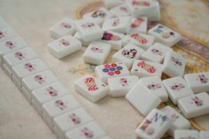 Le jeu de Mahjong du Joyeux Tricoteur : un <span class=keywords><strong>conte</strong></span> fantaisiste sur les chats et le bricolage - Tuiles de 36 mm - Cadeau unique pour les amoureux des chats - Product Image 4