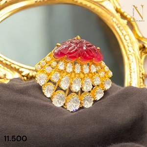 แหวนเพชรโมอิสชุบโรเดียม925หรูหราสง่างามสีขาวชมพูทองคุณภาพดีที่สุดสำหรับงานแต่งงาน - Product Image 2