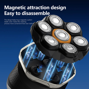 เครื่องโกนหนวดไฟฟ้า Resuxi FK-8801 แบบหมุน 7 มิติ หัวใบมีดแม่เหล็ก แบตเตอรี่ 1400mAh ความเร็ว 8500 รอบต่อนาที สำหรับโกนศีรษะ  กันน้ำระดับ IPX6 - Product Image 4