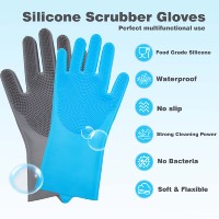 Gants de bain magiques en silicone pour animaux de compagnie, gants de lavage pour chats, gants de nettoyage pour animaux, gants de nettoyage pour lave-vaisselle, gants exfoliants