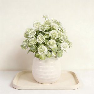 <span class=keywords><strong>Planta</strong></span> de Trébol Artificial Morado, Trébol en Maceta de Cerámica de Aspecto Realista, Flores Artificiales para Decoración de Dormitorio y Sala de Estar - Product Image 3